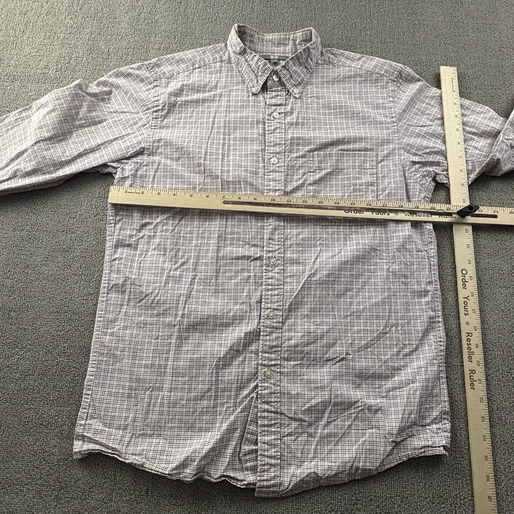 Uniqlo Shirt Large Check Button Up Long Sleeve Casual Preppy Men's - Picture 10 of 14